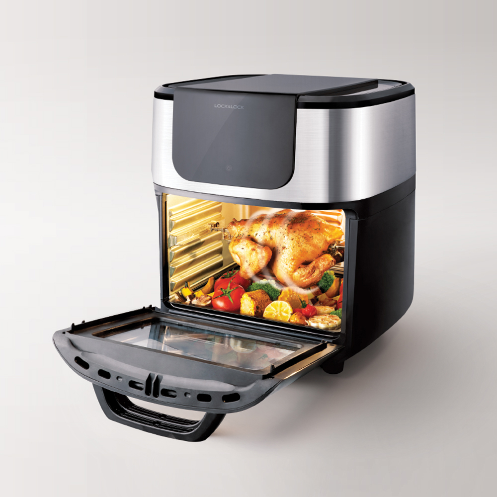 [Áp voucher giảm thêm 300k] Lò Nướng Không Khí LocknLock Air Oven 10L - Màu Đen - EJF691